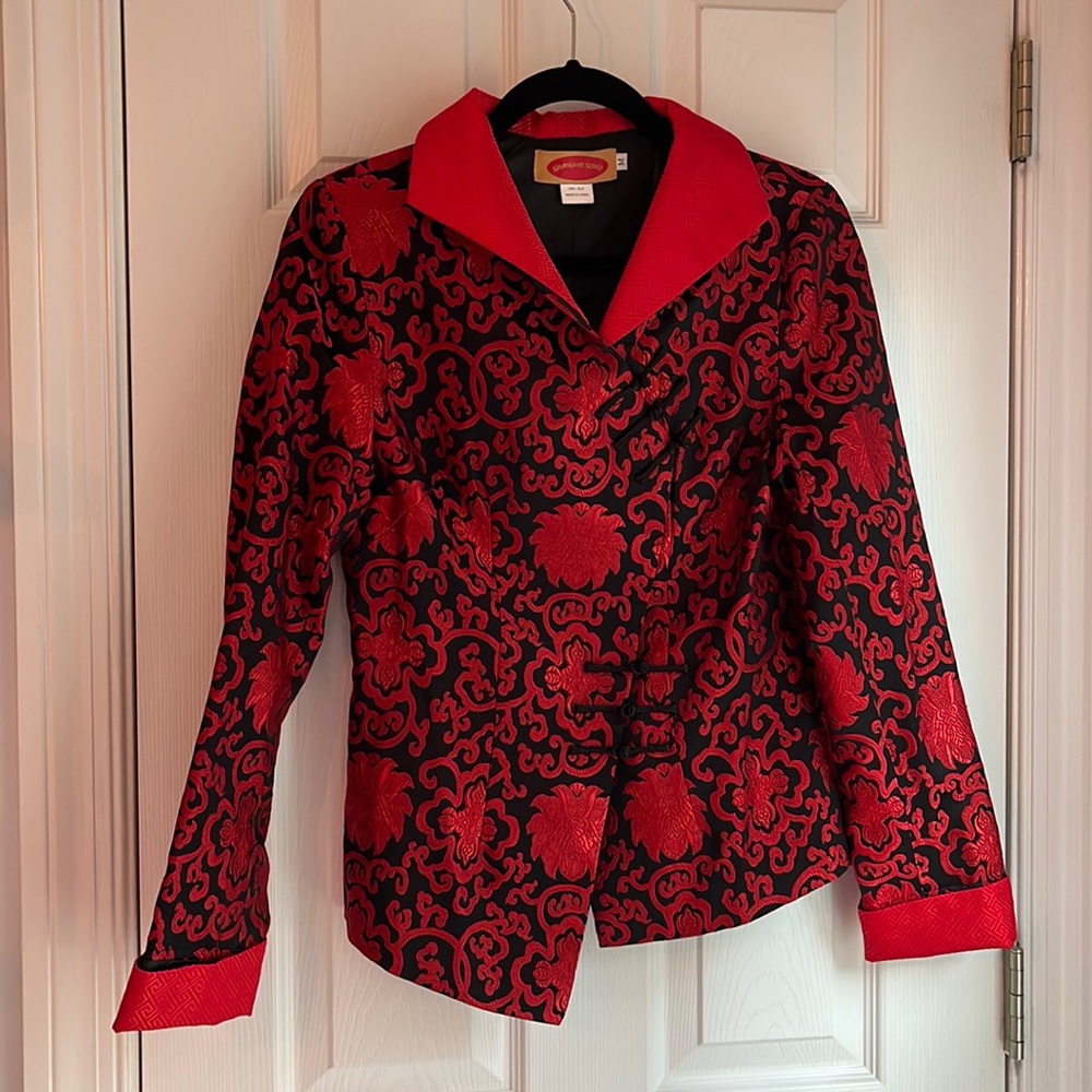 Medium Shanghai Soho Red Jacket 100% Silk